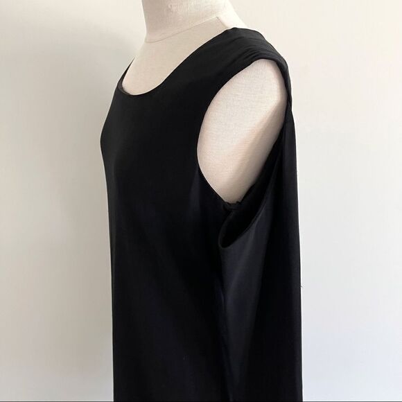 Helmut Lang Black Cold Shoulder Dress Cut Out 10 - Picture 7 of 9